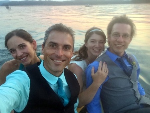 Out on the Salish Sea with Ian and Sierra after their ceremony.